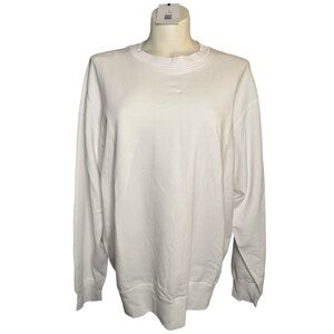 NWT Reigning Champ Lightweight Relaxed White Crewneck Sweater Medium